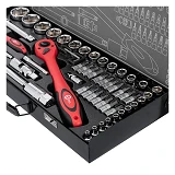 Набор профессионального инструмента Intertool ET-6056 1/2" 1/4" 56шт 4-32мм биты 18шт               