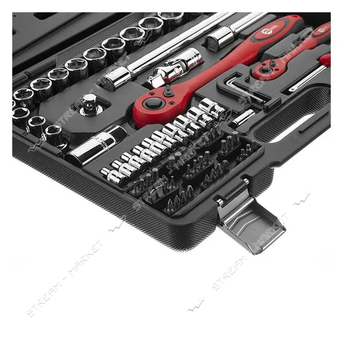 Набор инструментов Intertool ET-6072 1/2" и 1/4" Cr-V 72шт                                          