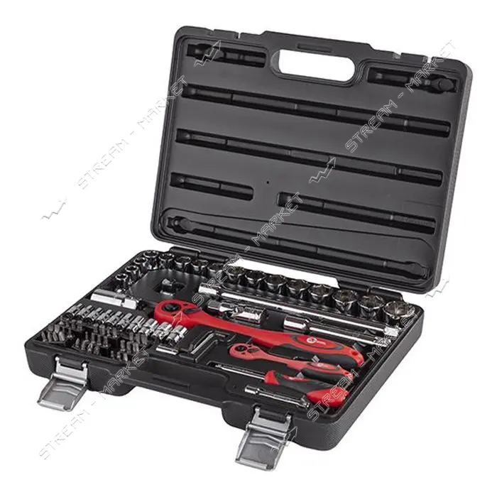 Набор инструментов Intertool ET-6072 1/2" и 1/4" Cr-V 72шт                                          