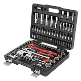 Набор инструментов профессиональный Intertool ET-6109 c 12 гранными головками 1/2" 1/4" 108ед       