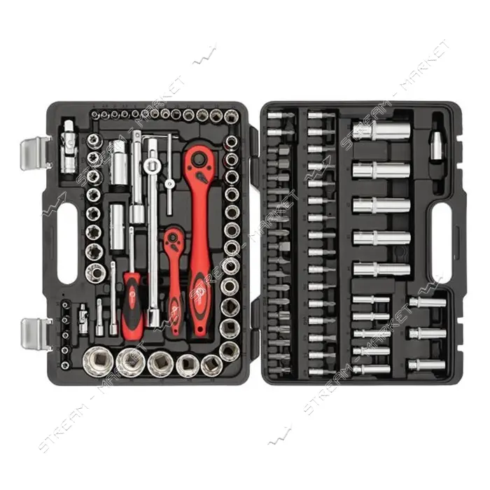 Набор инструментов профессиональный Intertool ET-6109 c 12 гранными головками 1/2" 1/4" 108ед       