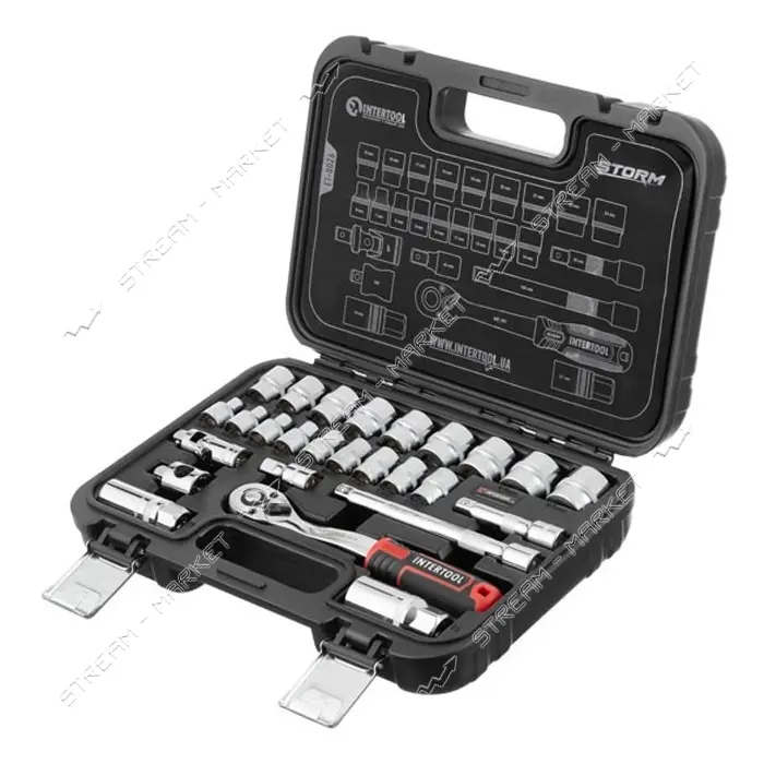 Набор инструментов Intertool ET-8026 3/8" 26ед Cr-V STORM                                           