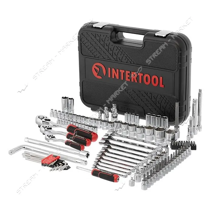 Набор инструментов Intertool ET-8126 1/2" 3/8" 1/4" 126ед Cr-V