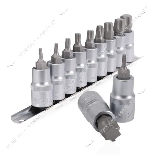 Набор Intertool HT-1849 TORX на планке 1/2" Т20 25 30 40 45 50 55 60 70 9шт                         
