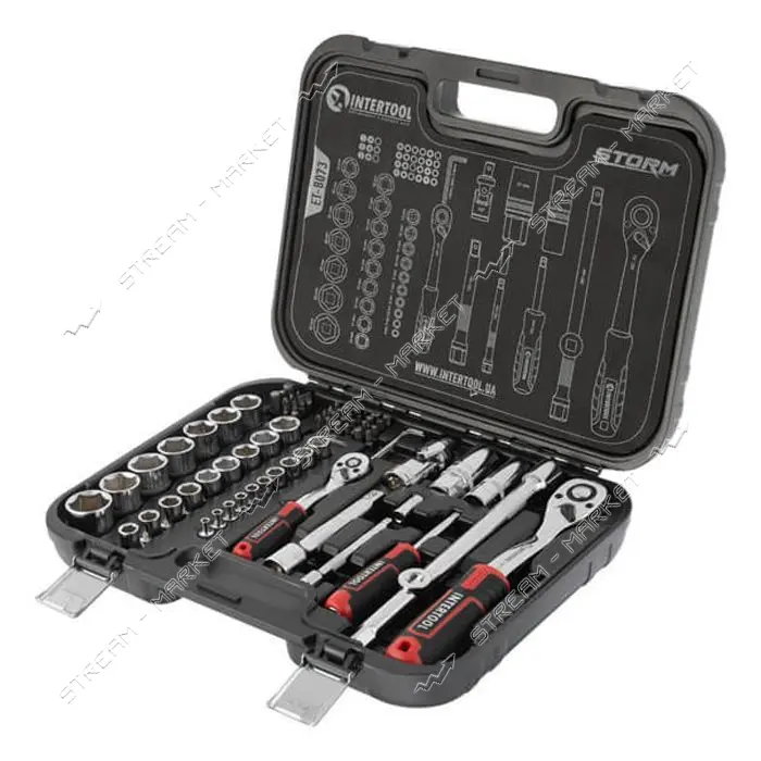 Набор инструментов Intertool ET-8073 Storm 1/2" 1/4" 73шт                                           