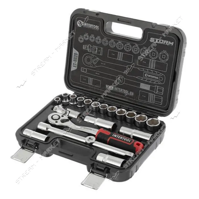 Набор инструментов Intertool ET-8020 Storm 1/2" 20шт