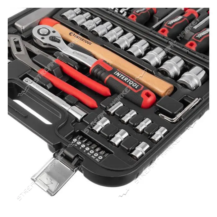 Набор инструментов Intertool ET-8056 1/2" и 1/4" 56шт
