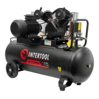 Компрессор Intertool PT-0013 100л 3кВт 380B 8 атм 500л/мин 2 цилиндра                               