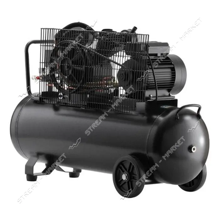 Компрессор Intertool PT-0014 100л 3кВт 220В 8 атм 500л/мин 2 цилиндра