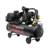 Компрессор Intertool PT-0036 100л 4кВт 380В 8 атм 600л/мин 3 цилиндра                               