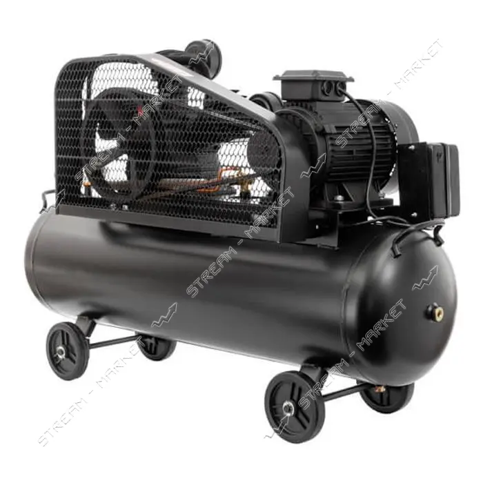 Компрессор Intertool PT-0036 100л 4кВт 380В 8 атм 600л/мин 3 цилиндра