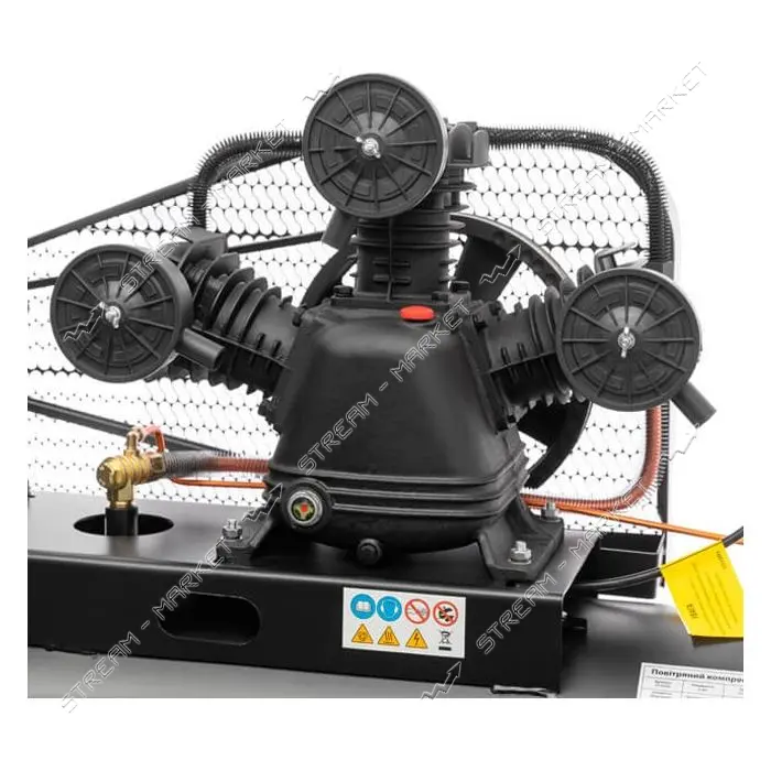 Компрессор Intertool PT-0036 100л 4кВт 380В 8 атм 600л/мин 3 цилиндра