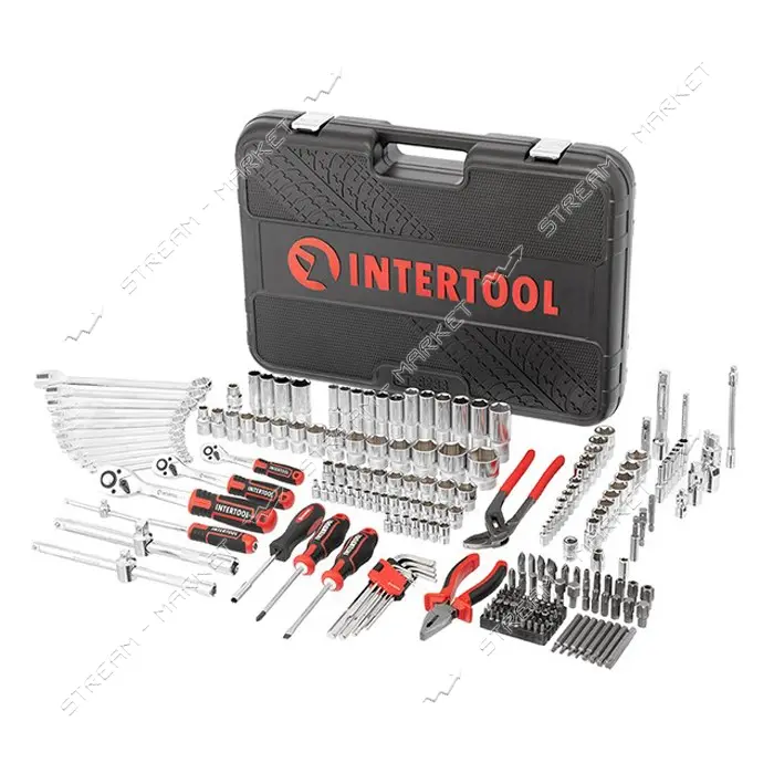 Набор инструментов Intertool ET-8233 1/2" 3/8" 1/4" 233ед Cr-V STORM                                