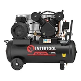 Компрессор Intertool PT-0016 50л 3кВт 220В 10атм 500л/мин 2 цилиндра                                