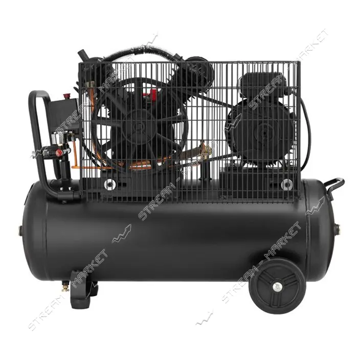 Компрессор Intertool PT-0016 50л 3кВт 220В 10атм 500л/мин 2 цилиндра                                