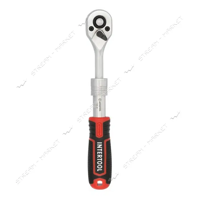 Рукоятка с храповым механизмом телескопическая Intertool ET-8004 1/4" 72 зуба Storm                 