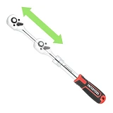 Рукоятка с храповым механизмом Intertool ET-8005 телескопическая 3/8" 72 зуба Storm