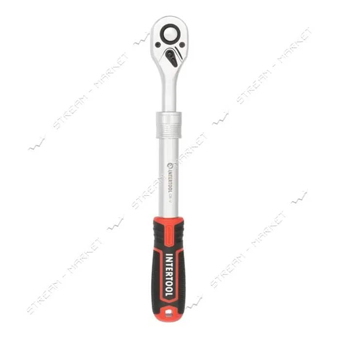 Рукоятка с храповым механизмом Intertool ET-8006 телескопическая 1/2" 72 зуба Storm