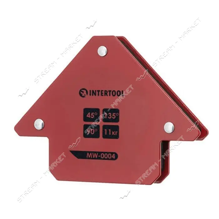 Держатель магнитный для сварки стрела Intertool MW-0004 45 9013511кг 70х80х14мм