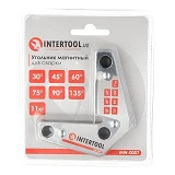 Угольник магнитный для сварки Intertool MW-0007 15 60 90 120 11кг 75х85мм