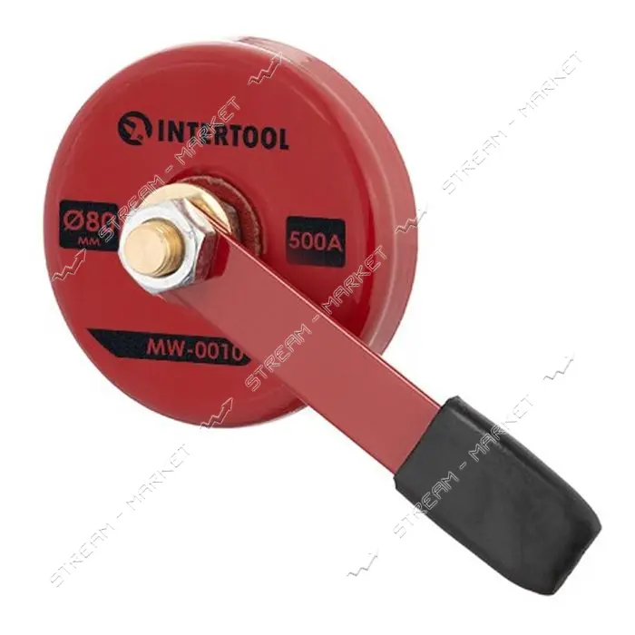 Контакт магнитный Intertool MW-0009 с рукояткой d50мм 300А