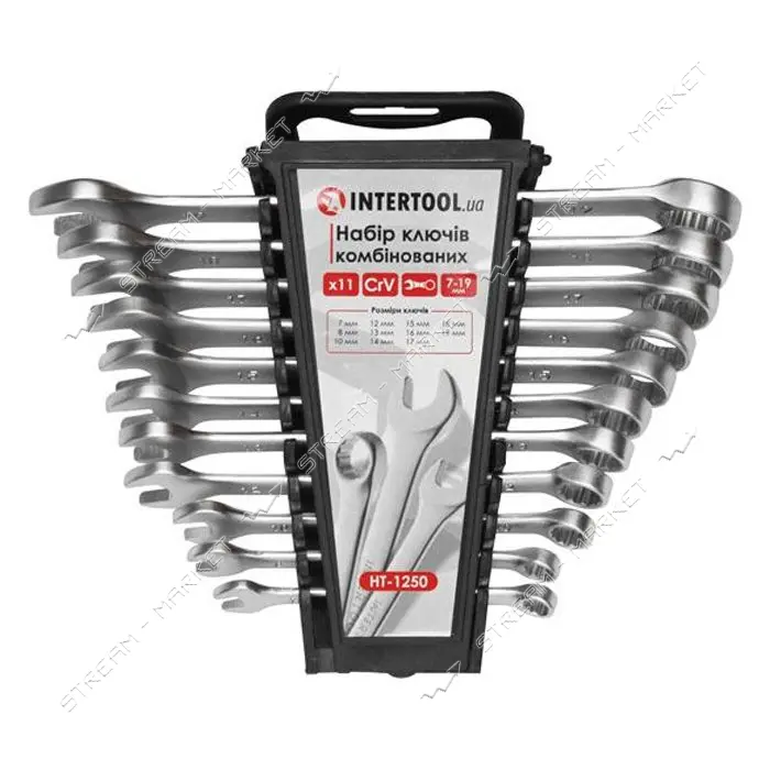 Набор ключей комбинированных Intertool HT-1250 11шт 7-19мм Cr-V