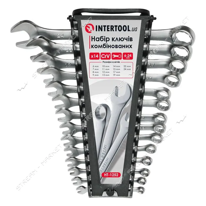 Набор ключей комбинированных Intertool HT-1252 14шт 6-24мм Cr-V