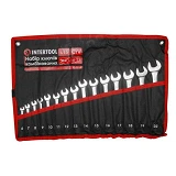Набор ключей комбинированных Intertool XT-1514 15шт 6-22мм PROF DIN3113 чехол                       
