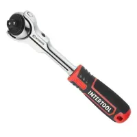 Рукоятка с храповым механизмом Intertool ET-8007 поворотная 72 зуба 1/4" Cr-V STORM                 