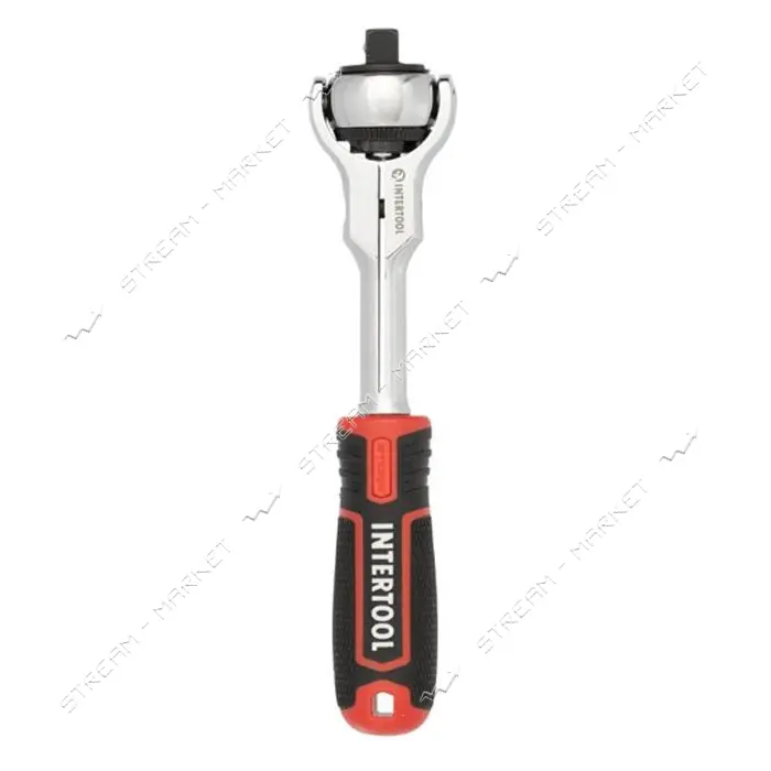 Рукоятка с храповым механизмом поворотная Intertool ET-8008 72 зуба 3/8" Cr-V STORM