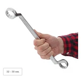 Ключ накидной Intertool XT-1230 30-32мм Cr-V покрытие DIN838 STORM сатин-хром