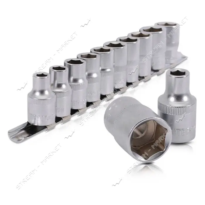 Набор головок Intertool ET-6012 1/2"-8 10 12 13 14 15 16 17 18 19мм Cr-V 10шт