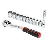 Набор головок Intertool ET-8014 1/2" 10-24мм удлинитель рукоятка с храповым механизмом 72 зуба      
