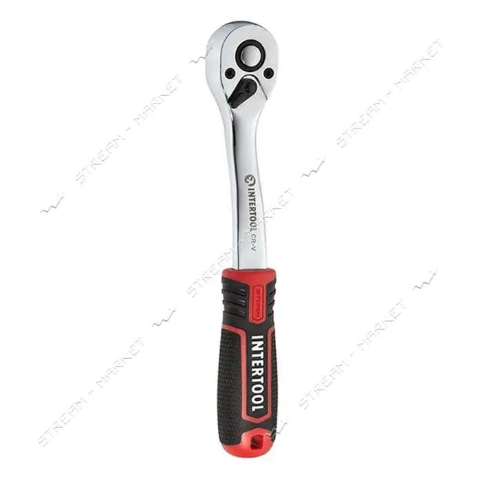 Набор головок Intertool ET-8015 3/8" 6-24мм удлинитель рукоятка с храповым механизмом 72 зуба 2