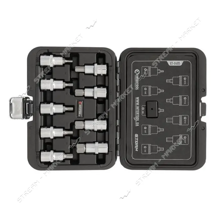 Набор бит Intertool ET-8405 Hex 1/2" 4-17 55мм S2 Storm                                             