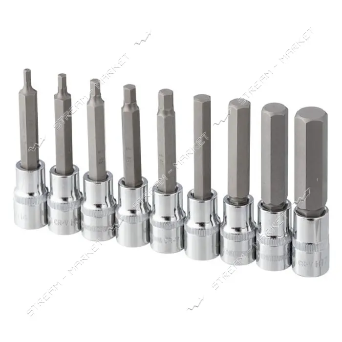 Набор бит Intertool ET-8406 Hex 1/2" 4-17 100мм S2 Storm                                            
