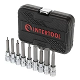 Набор бит Intertool ET-8406 Hex 1/2" 4-17 100мм S2 Storm                                            