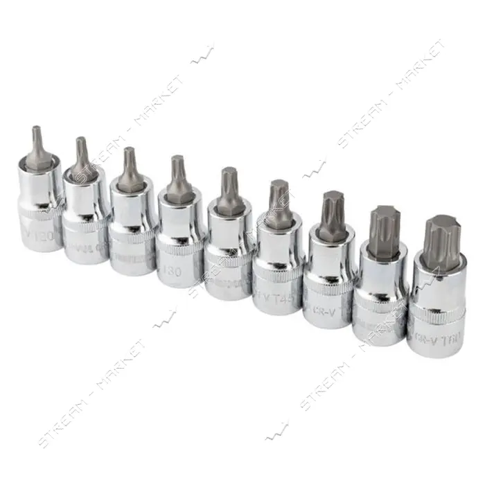 Набор бит Intertool ET-8400 Torx 1/2" T20-T60 55мм S2 Storm                                         