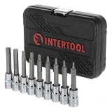 Набор бит Intertool ET-8401 Torx 1/2" T20-T60 100мм S2 Storm                                        