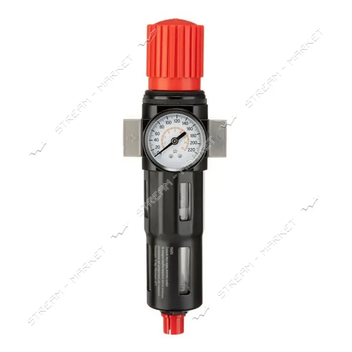 Фильтр для очистки воздуха с редуктором Intertool PT-1418 1/2" 5мкм 2500л/мин металл профессион.    