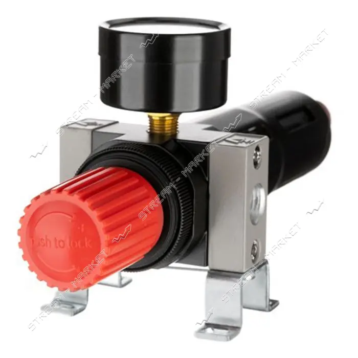 Фильтр для очистки воздуха с редуктором Intertool PT-1419 1/4" 5мкм 1200л/мин металл профессион.    