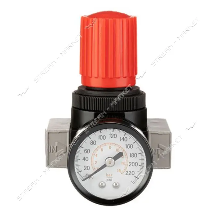 Регулятор давления Intertool PT-1429 1/4" 1-16 бар 1600л/мин профессиональный