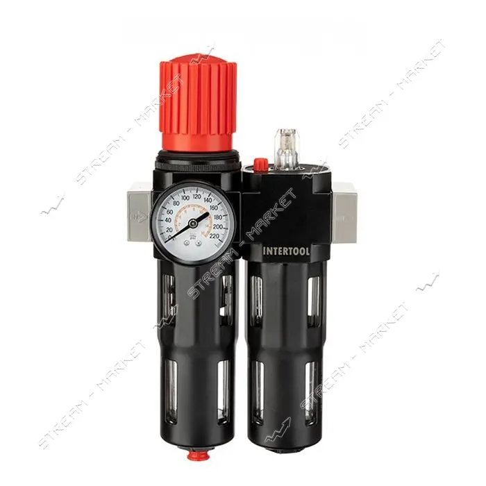 Блок подготовки воздуха Intertool PT-1434 1/2" 5мкм 1800л/мин металл профессиональный               