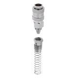 Быстроразъемное соединение Intertool PT-1831 с пружиной для спиральных и прямых шлангов 6.5х10мм