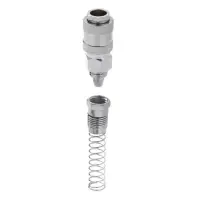 Быстроразъемное соединение Intertool PT-1831 с пружиной для спиральных и прямых шлангов 6.5х10мм    