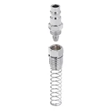 Переходник с пружиной со спирального или прямого шланга Intertool PT-1835 5.5х8мм на ответную часть