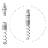 Переходник с пружиной со спирального или прямого шланга Intertool PT-1835 5.5х8мм на ответную часть