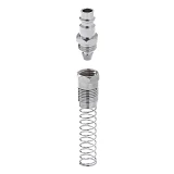 Переходник с пружиной со спирального или прямого шланга Intertool PT-1836 6.5х10мм на ответную часть