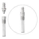 Переходник с пружиной со спирального или прямого шланга Intertool PT-1836 6.5х10мм на ответную часть