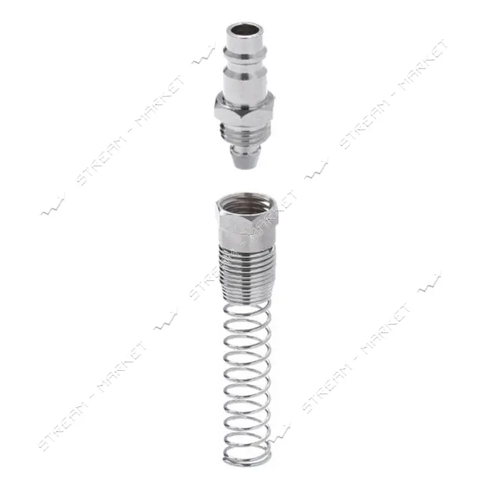 Переходник с пружиной со спирального или прямого шланга Intertool PT-1836 6.5х10мм на ответную часть